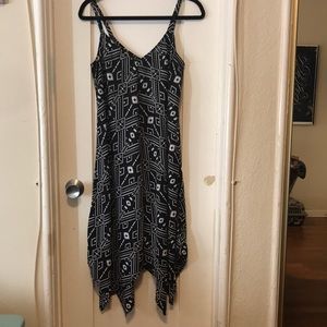 Large Black Tribal Patterned Eyeshadow Dress